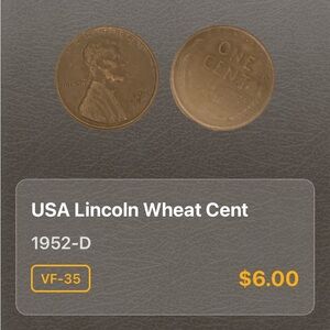 1952-D Lincoln Wheat Cent Coin